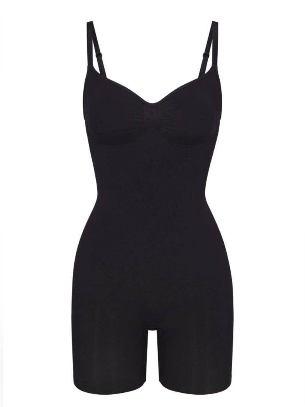Skims NWOT Seamless Sculpt Mid-Thigh Bodysuit Onyx Black Size XL - Picture 3 of 13